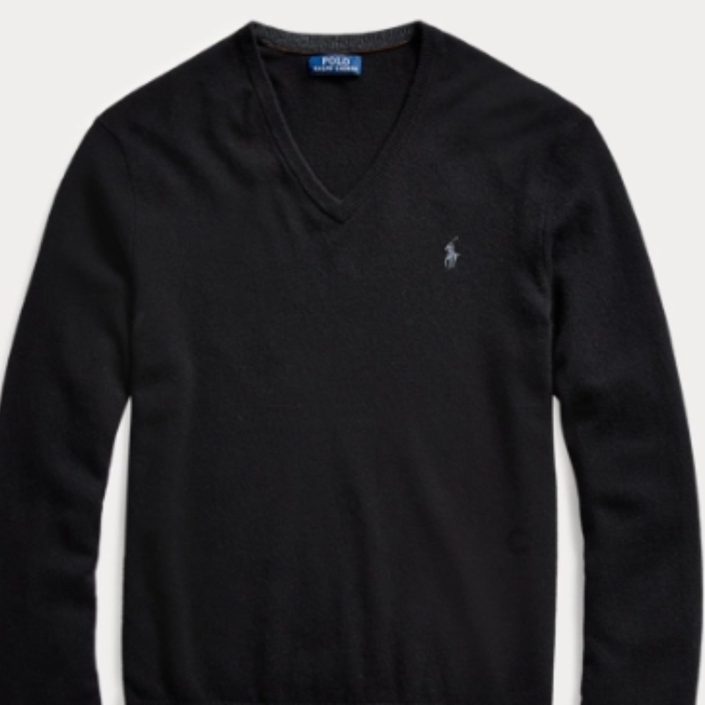 POLO RALPH LAUREN Cotton V-Neck Sweater Medium